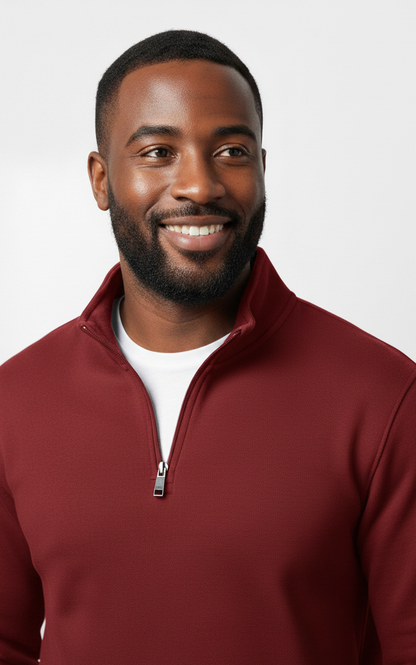 Quarter Zip Pullover Sherpa Lined