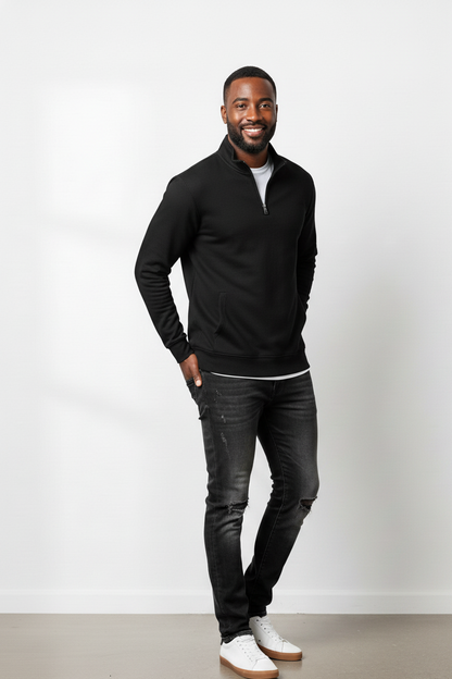 Quarter Zip Pullover Sherpa Lined